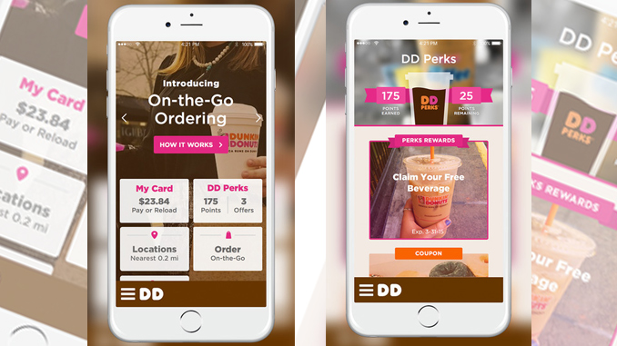 Dunkin' Donuts on-the-go ordering