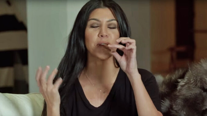 How to eat a Kit Kat bar according to Kourtney Kardashian