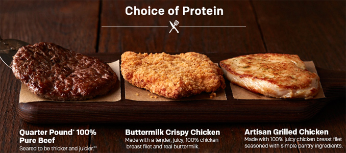 McDonald's Signature Crafted Recipes - protein