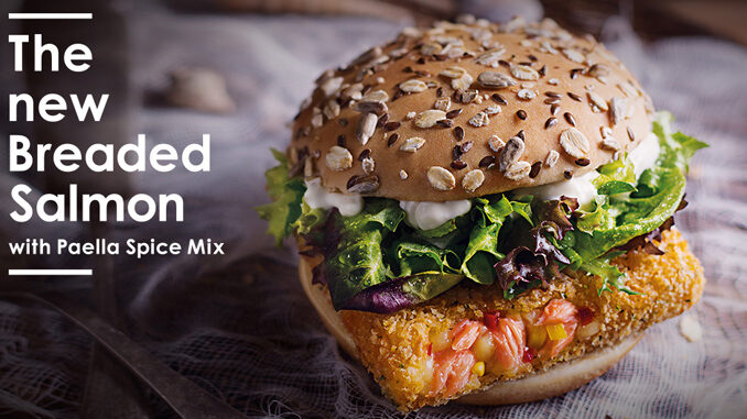 McDonald's Singapore launches Breaded Salmon with Paella Spice Mix sandwich
