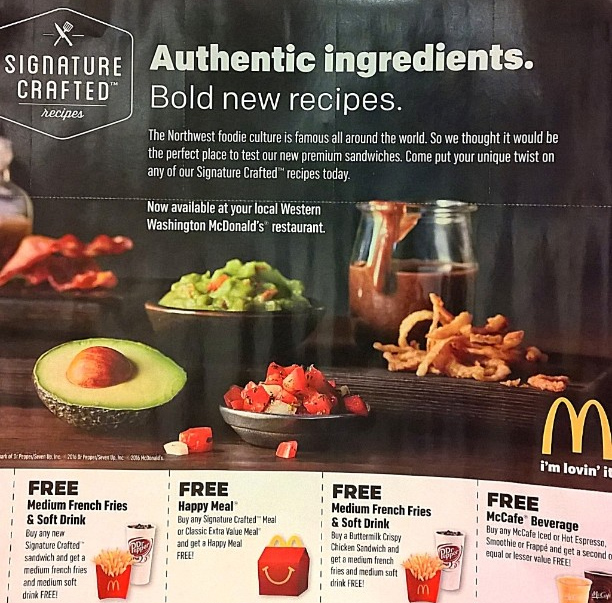 Signature Crafted specials at Western Washington McDonald's