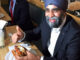 Canada Defence Minister Harjit Sajjan with his namesake burger Minister of Deliciousness