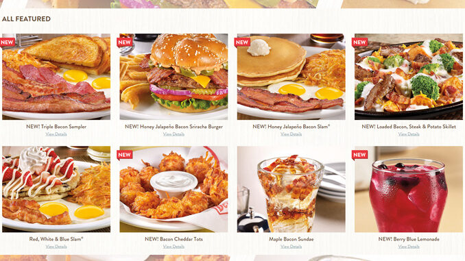 Denny's debuts new Red, White and Bacon menu