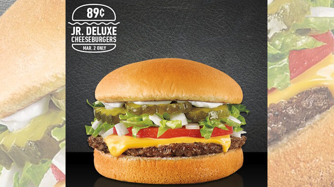Sonic offering Jr. Deluxe Cheeseburgers for 89 cents