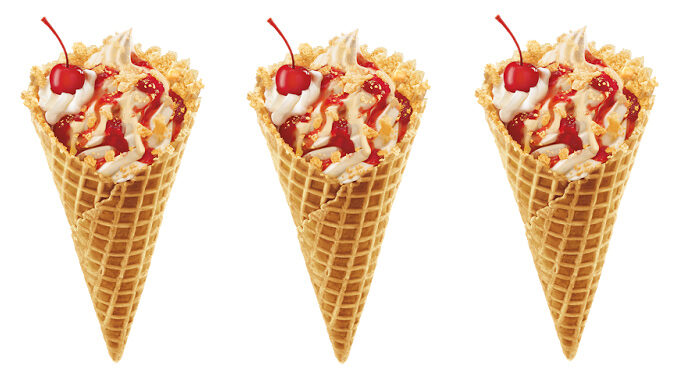 Sonic offering Strawberry Shortcake Waffle Cone