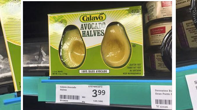 This plastic-wrapped pre-cut avocado is wrong in so many ways