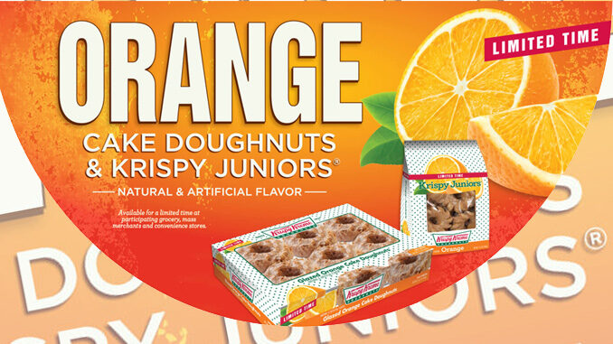 Krispy Kreme offering Orange Cake Doughnuts and Orange Krispy Juniors