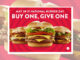 Buy one burger get one free at Jack in the Box on May 28, 2016