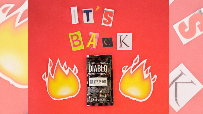 Diablo Sauce returns to Taco Bell on May 5, 2016