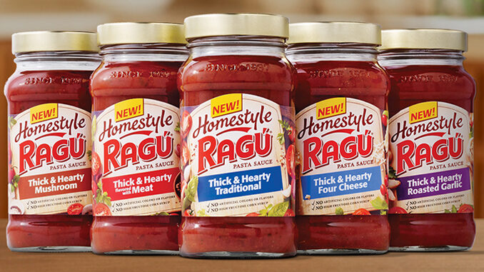 Ragù launches new Homestyle pasta sauce line