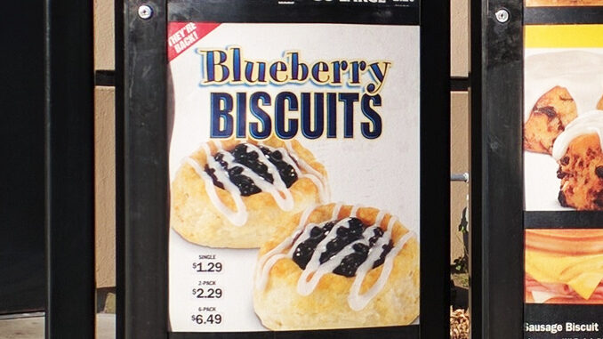 Blueberry Biscuits are back at Hardee’s