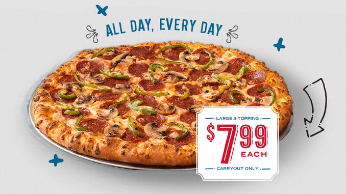 Domino's $7.99 carryout deal now available all week long