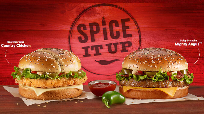 McDonald’s Canada Debuts Spicy Sriracha Mighty Angus and Spicy Sriracha Country Chicken