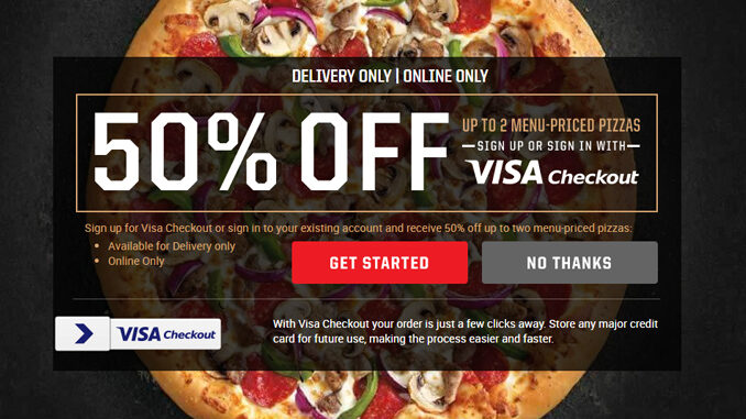 Pizza Hut Offering 50 Percent Off Online Pizza Deal