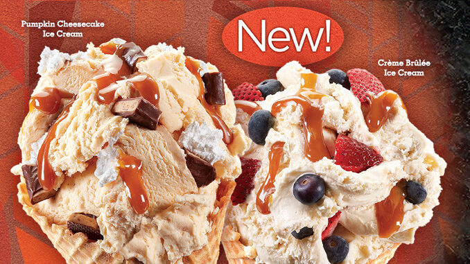 Cold Stone Creamery Launches New Pumpkin Cheesecake And Creme Brulee