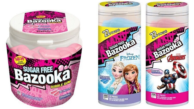 Bazooka Candy Launches New Bazooka Sugar Free Bubble Gum