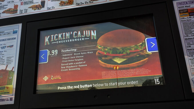 Kickin’ Cajun Cheeseburger Spotted AT Sonic In Louisiana