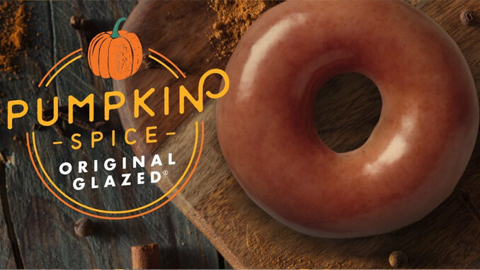 Pumpkin Spice Original Glazed Donuts At Krispy Kreme On October 26, 2016