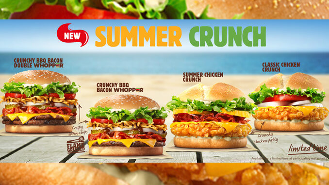 Burger King Launches New Summer Crunch Lineup In New Zealand