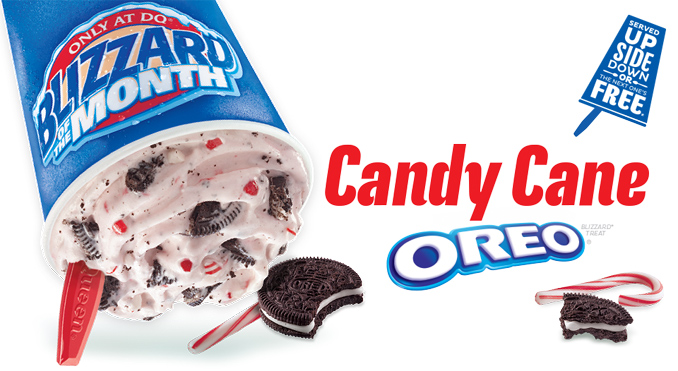 Candy Cane Oreo Blizzard Treat