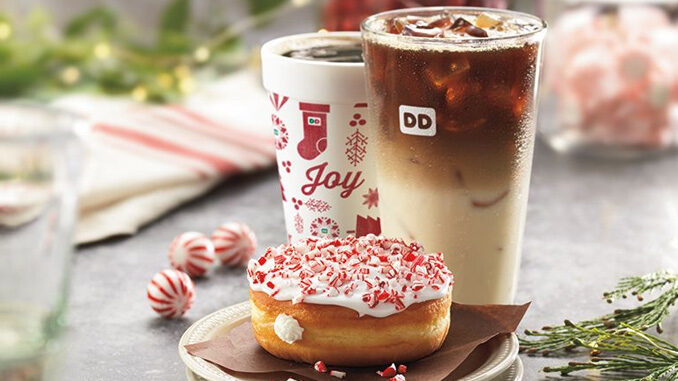 Dunkin’ Donuts Debuts New Candy Cane Crunch Donut, Crème Brulée Macchiato