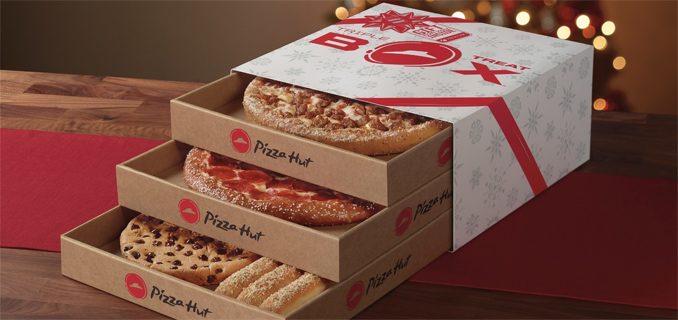 Pizza Hut 2016 Holiday Triple Treat Box 