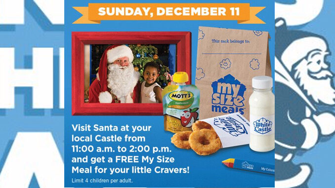 Kids Get Free Lunch With Santa At White Castle On December 11, 2016