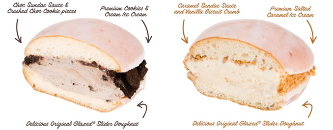 Krispy Kreme Ice Cream Slider Donuts