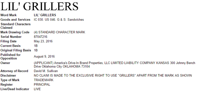 Lil' Grillers Trademark / Wordmark