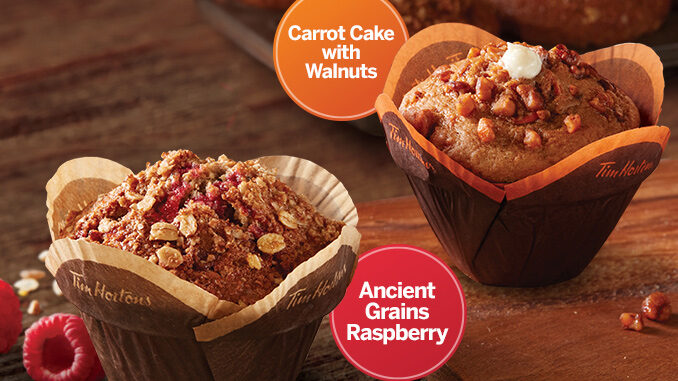 Tim Hortons Debuts Carrot Cake Muffin And Ancient Grains Raspberry Muffin In Canada