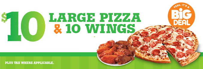 7-Eleven $10 Large Pizza and Wings Deal