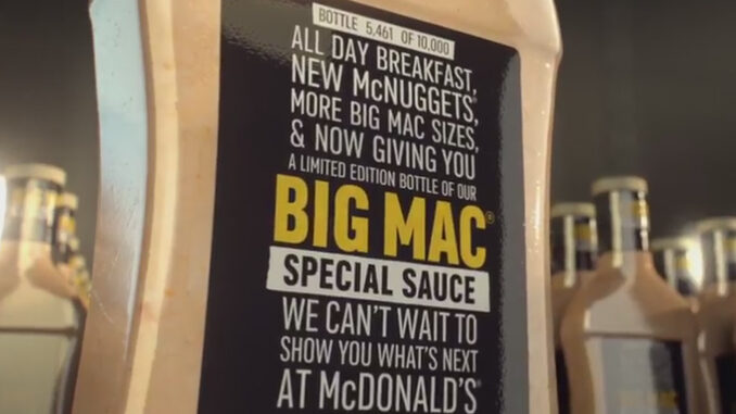 McDonald’s Is Giving Away 10,000 Bottles Of Big Mac Special Sauce On January 26, 2017