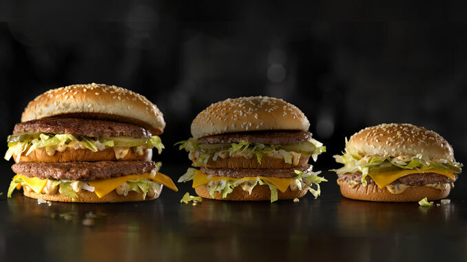 McDonald's Officially Rolls Out 2 New Big Mac Sizes Nationwide