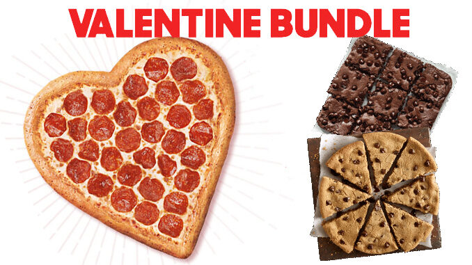 Pizza Hut Offers 2017 Valentine Bundle Featuring Heart-Shaped Pizza And Dessert