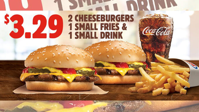 Burger King Offers 2 Cheeseburgers, Fries And Drink For $3.29