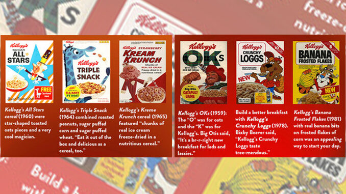 Do You Remember Any Of These Classic Kellogg’s Cereals No Longer On The Market?