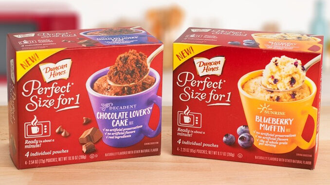 Duncan Hines Launches Perfect Size for 1 Mug Cakes