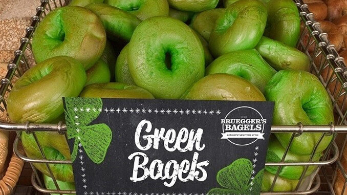 Green Bagels Return To Bruegger's For St. Patrick’s Day 2017