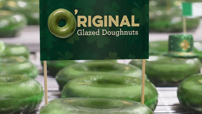 Krispy Kreme Introduces O’riginal Glazed Green Donut For St. Patrick’s Day 2017