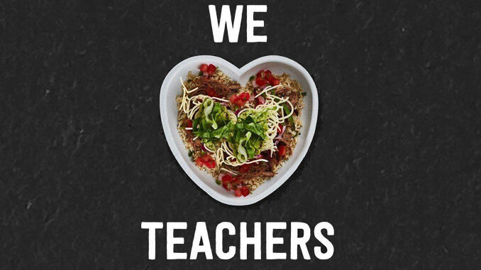 Chipotle Offers Teachers BOGO Burritos, Bowls, Salads And Tacos On May 2, 2017