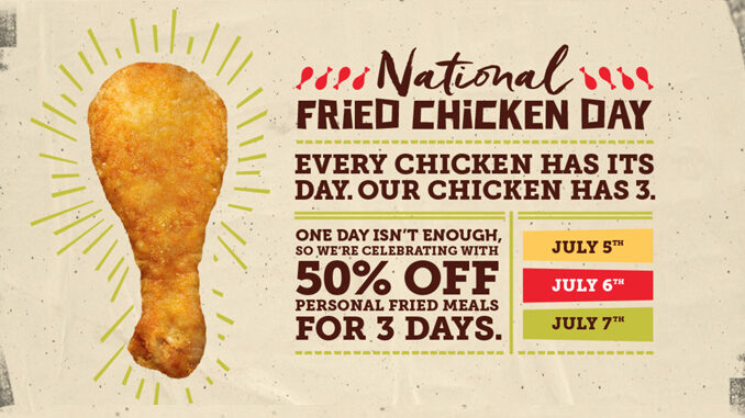 50% Off All Personal Fried Chicken Meals At Pollo Campero From July 5-7, 2017