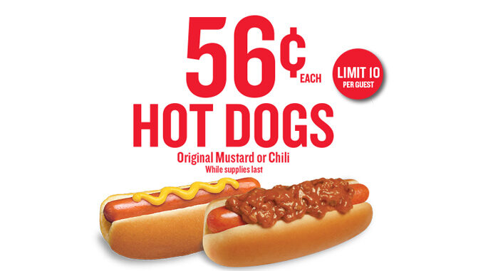 56-Cent Hot Dogs At Wienerschnitzel On July 11, 2016
