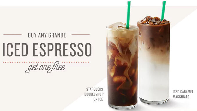 Buy One, Get One Free Grande Iced Espresso At Starbucks Through July 2, 2017