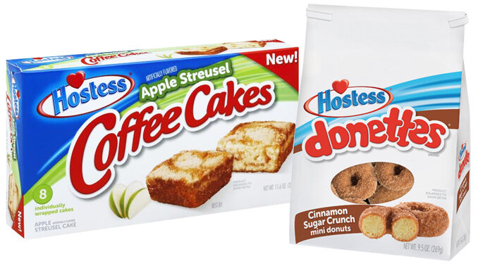 Hostess Adds New Cinnamon Sugar Crunch Donettes And Apple Streusel Coffee Cakes