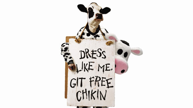 Free Entree At Chick-fil-A On July 11, 2017 When You Dress Like A Cow