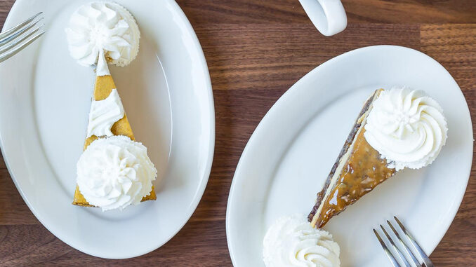 Pumpkin and Pumpkin Pecan Cheesecakes Are Back At Cheesecake Factory
