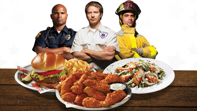 First Responders Eat Free At Hooters on October 28, 2017