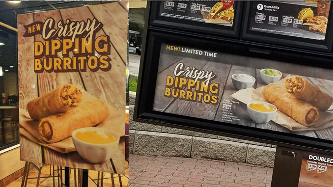 Taco Bell Spotted Testing New Crispy Dipping Burritos