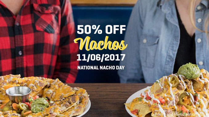 50% Off Nachos At On The Border On November 6, 2017