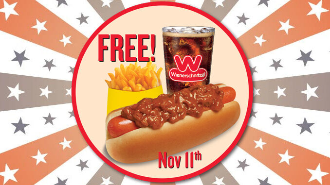 Free Chili Dog, Fries And Drink For Veterans And Active Military At Wienerschnitzel On November 11, 2017